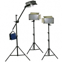 Bresser LED Foto-Video SET 3x LG-500 30W/4.600LUX + 2x Statief + 1x Boomstatief